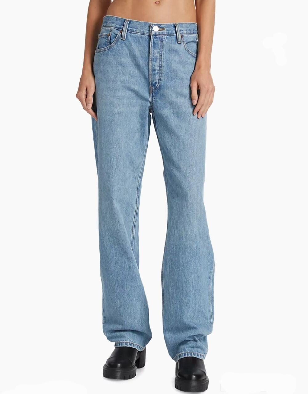 NWT RE/DONE 90s Loose Long Straight Leg Jeans Wasted Indigo Rigid Denim Size 30